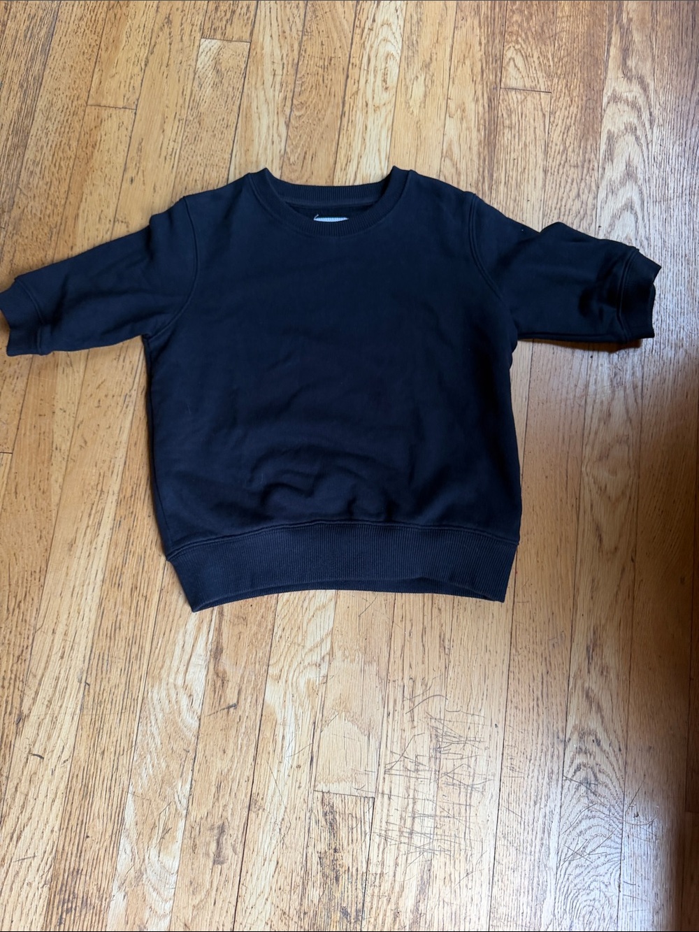 Zara Girls 9-10 Black Short Sleeve Sweatshirt
